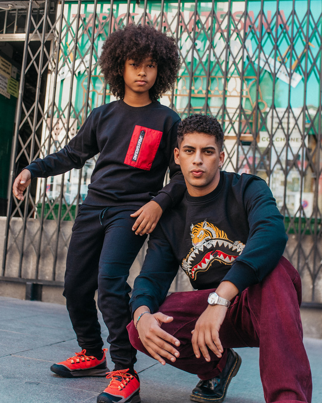 SPRAYGROUND® APPAREL YOUTH TIGER BLACK CREW