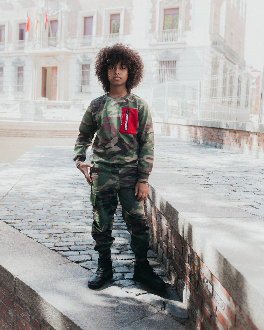 SPRAYGROUND® APPAREL YOUTH CAMO BAND SHARK HOODY