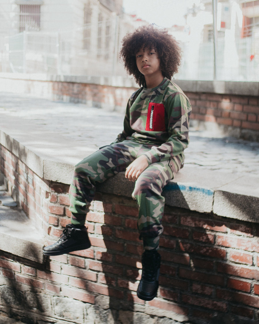 SPRAYGROUND® APPAREL YOUTH CAMO BAND SHARK HOODY