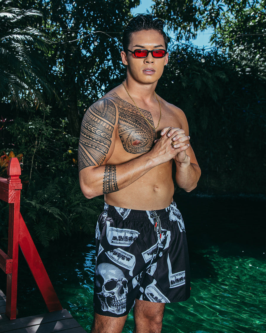 SPRAYGROUND® SWIM MONEY NIGHT SHOTO SWIM TRUNKS