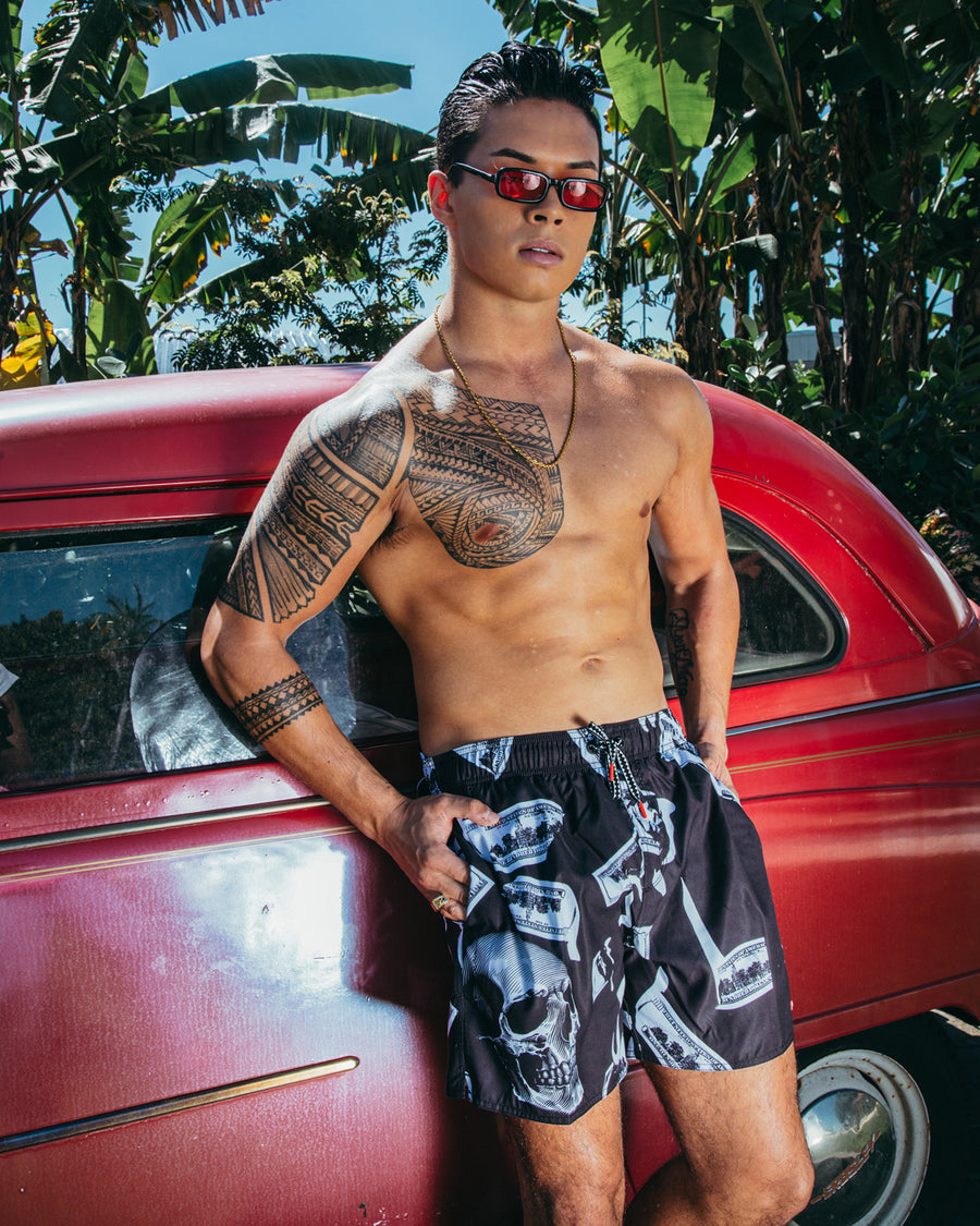 SPRAYGROUND® SWIM MONEY NIGHT SHOTO SWIM TRUNKS