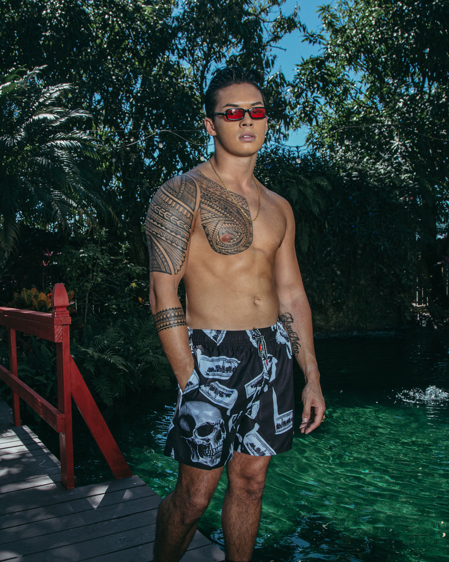 SPRAYGROUND® SWIM MONEY NIGHT SHOTO SWIM TRUNKS