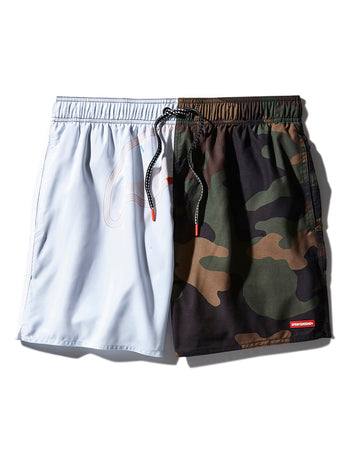 SPRAYGROUND® SWIM SPLIT BITE CAMO SHOTO SWIM TRUNKS