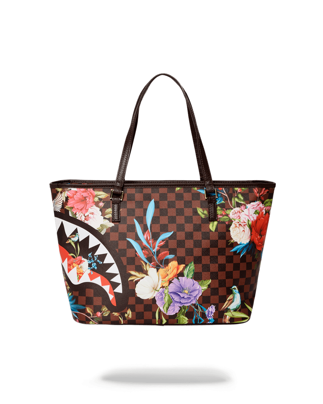 SPRAYGROUND Shark Shape Check Tote Bag at FORZIERI