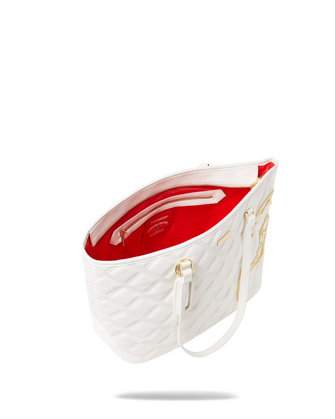 SPRAYGROUND® TOTE RIVIERA LE BLANC GOLD CHAIN SHARK TOTE