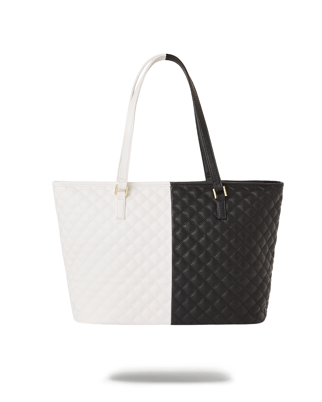 SPRAYGROUND® TOTE LEVELED UP SPLIT QUILT SHARK TOTE
