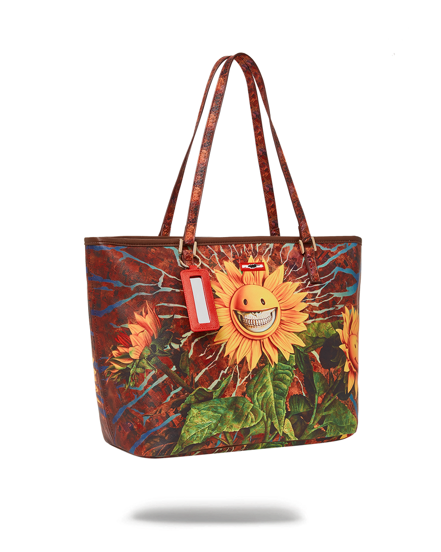 SPRAYGROUND® TOTE SUNFLOWER GRIN RON ENGLISH COLLAB TOTE