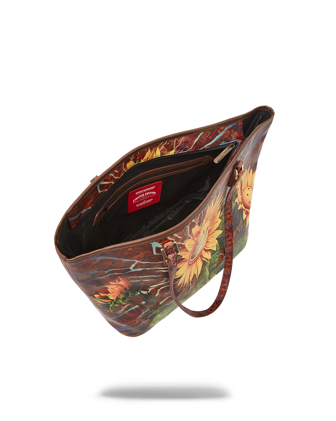 SUNFLOWER GRIN RON ENGLISH COLLAB TOTE – SPRAYGROUND® SUNFLOWER GRIN RON ENGLISH COLLAB TOTE – SPRAYGROUND®