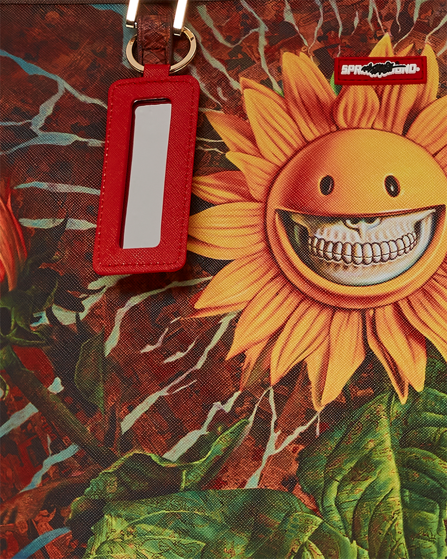 SPRAYGROUND® TOTE SUNFLOWER GRIN RON ENGLISH COLLAB TOTE