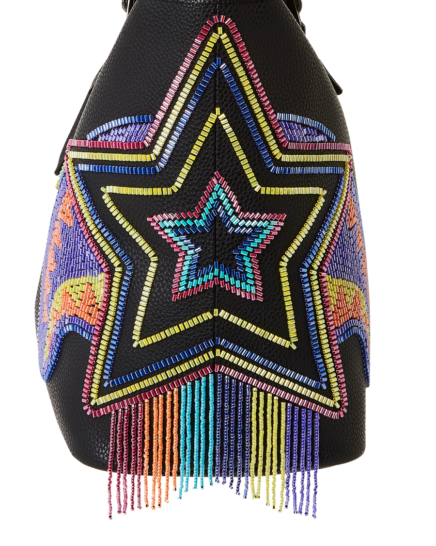 SPRAYGROUND® TOTE STAR RACER A.I.7 SANDFLOWER COLLAB BEADED TOTE