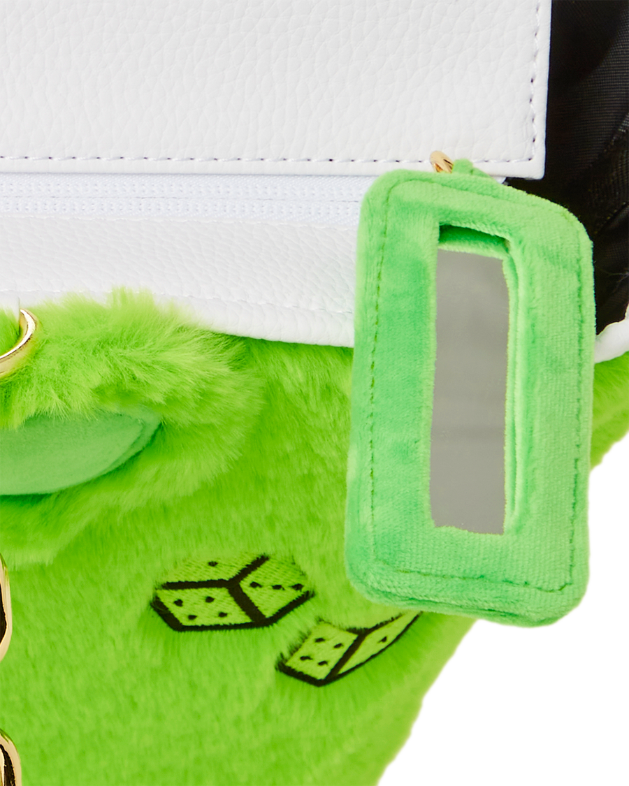 SPRAYGROUND® TOTE PLUSH MONEYBEAR TOTE (GREEN)