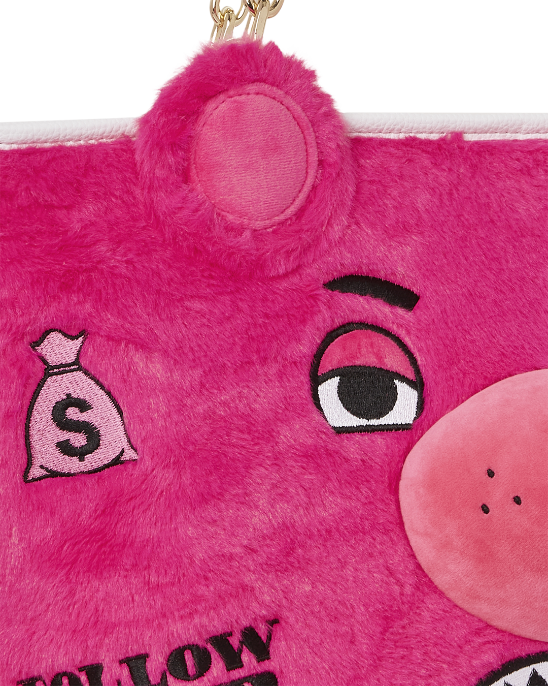 SPRAYGROUND® TOTE PLUSH MONEYBEAR TOTE (PINK)