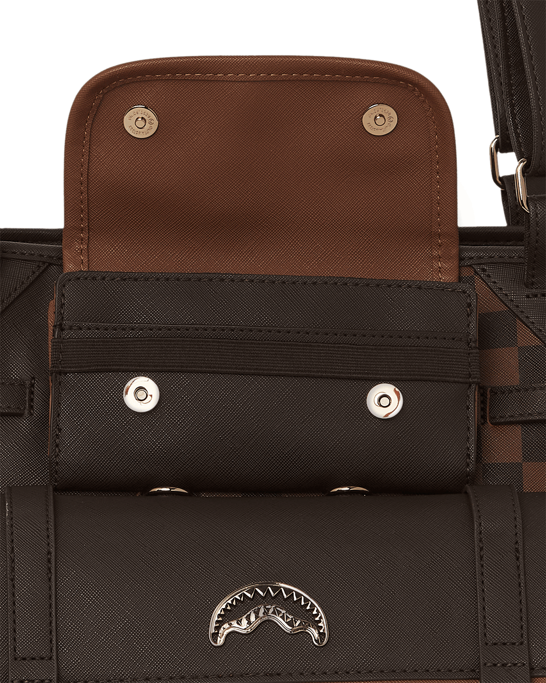 SPRAYGROUND® TOTE SPECIAL OPS BROWN CHECKERED TOTE