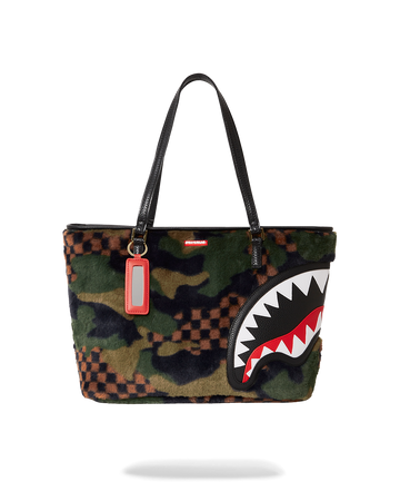 SPRAYGROUND® TOTE 3AM GREEN FURR TOTE