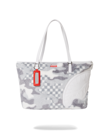 SPRAYGROUND® TOTE WHITE 3AM FURR TOTE