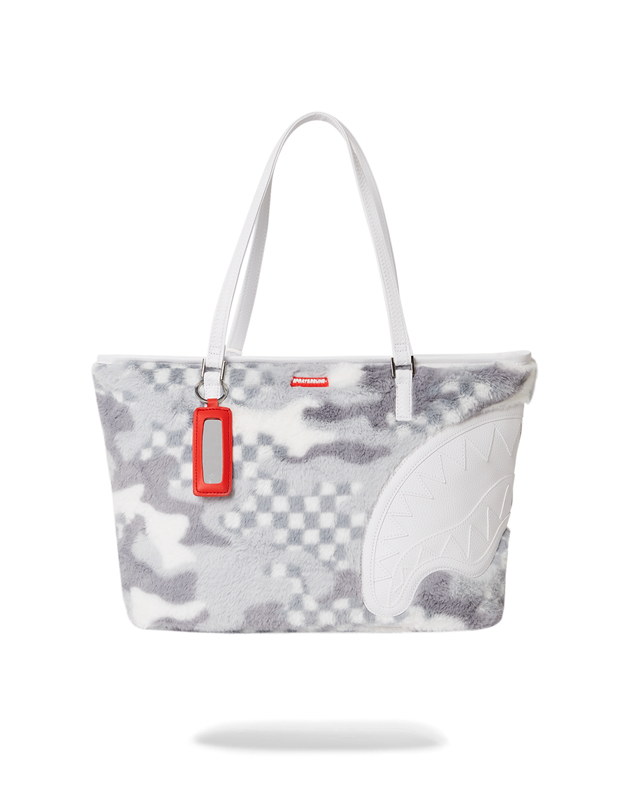 SPRAYGROUND® TOTE WHITE 3AM FURR TOTE