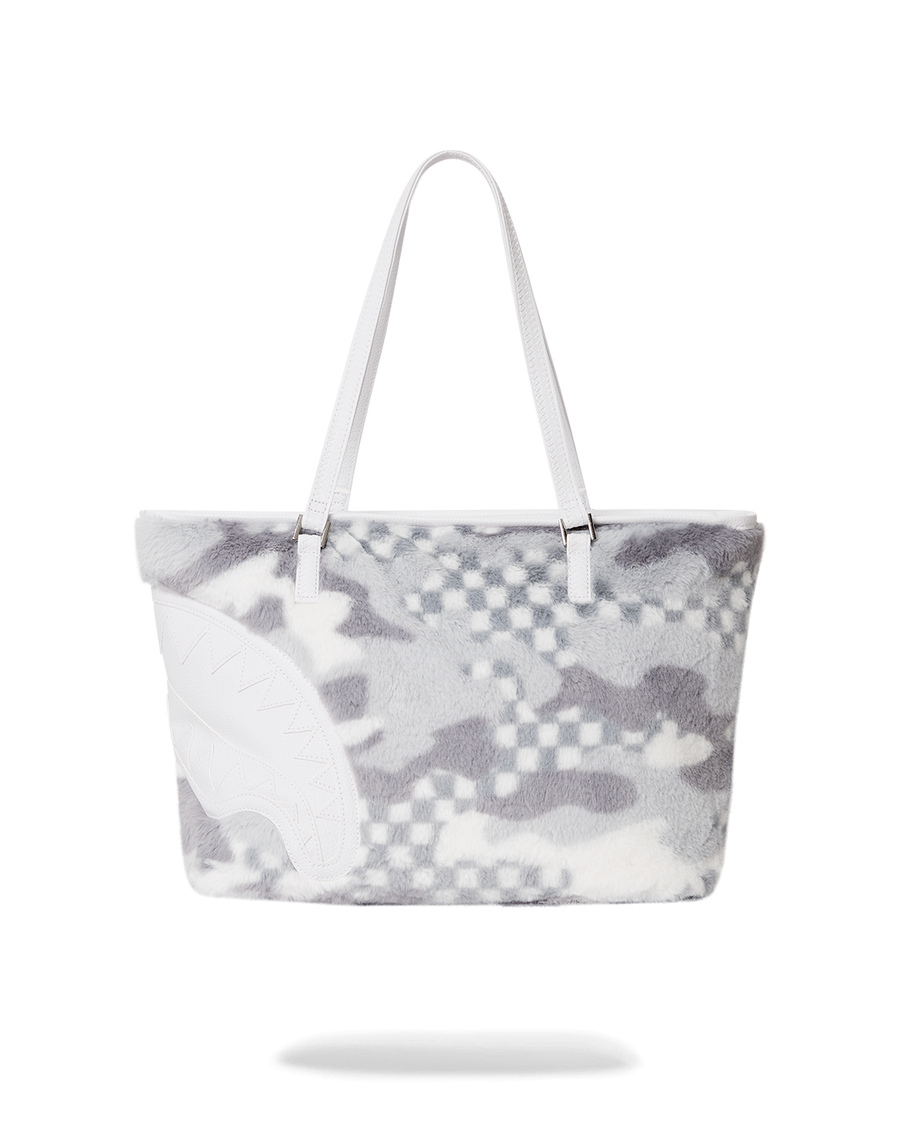 SPRAYGROUND® TOTE WHITE 3AM FURR TOTE