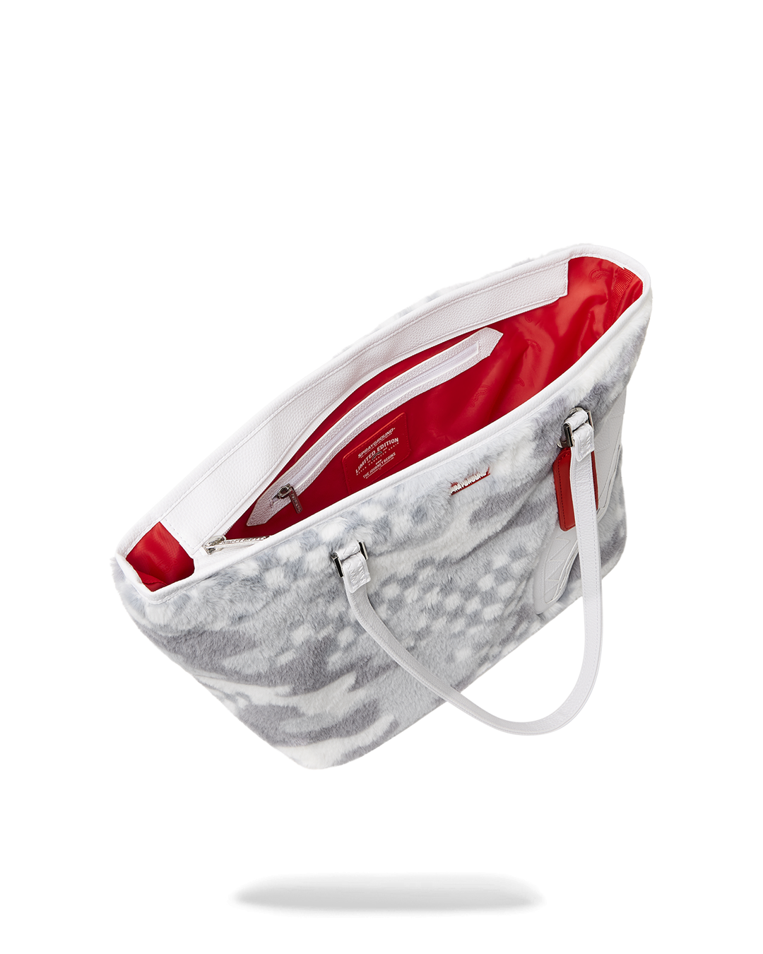 SPRAYGROUND® TOTE WHITE 3AM FURR TOTE