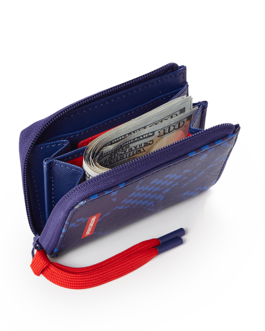 SPRAYGROUND® WALLET SHARK CHECK (BLUE) WALLET