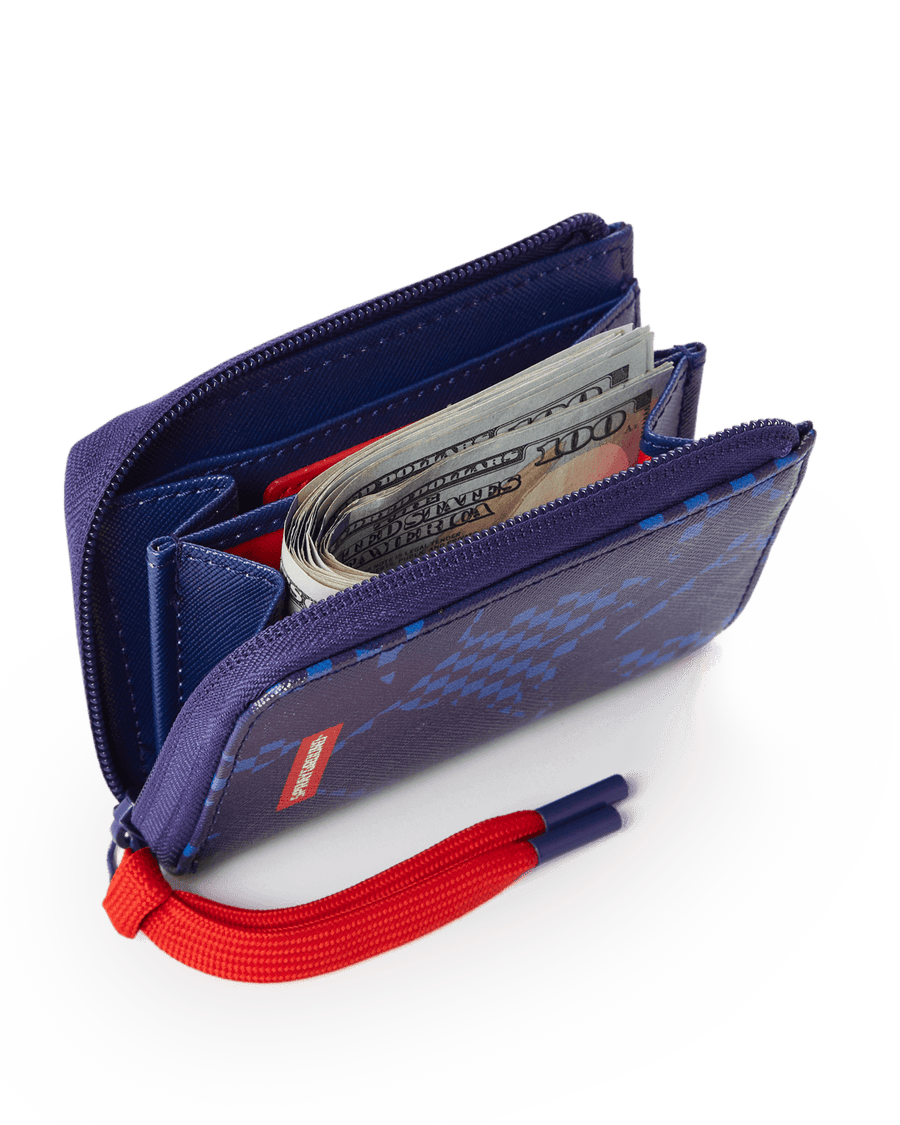 SPRAYGROUND® WALLET SHARK CHECK (BLUE) WALLET