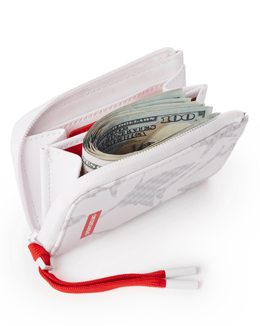 SPRAYGROUND® WALLET SHARK CHECK (WHITE) WALLET