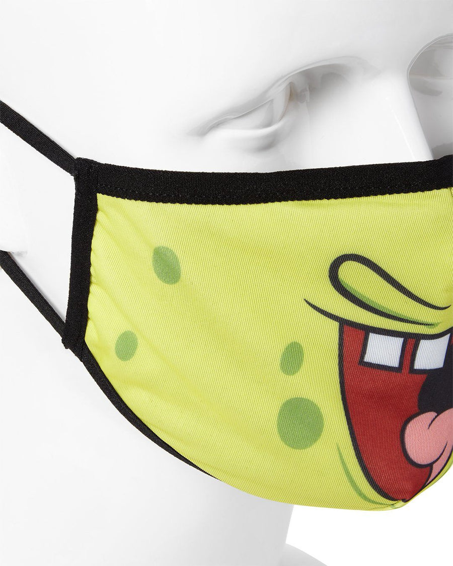 SPRAYGROUND® FASHION MASK ADULT SPONGEBOB SMILE FORM FITTING FACE-COVERING