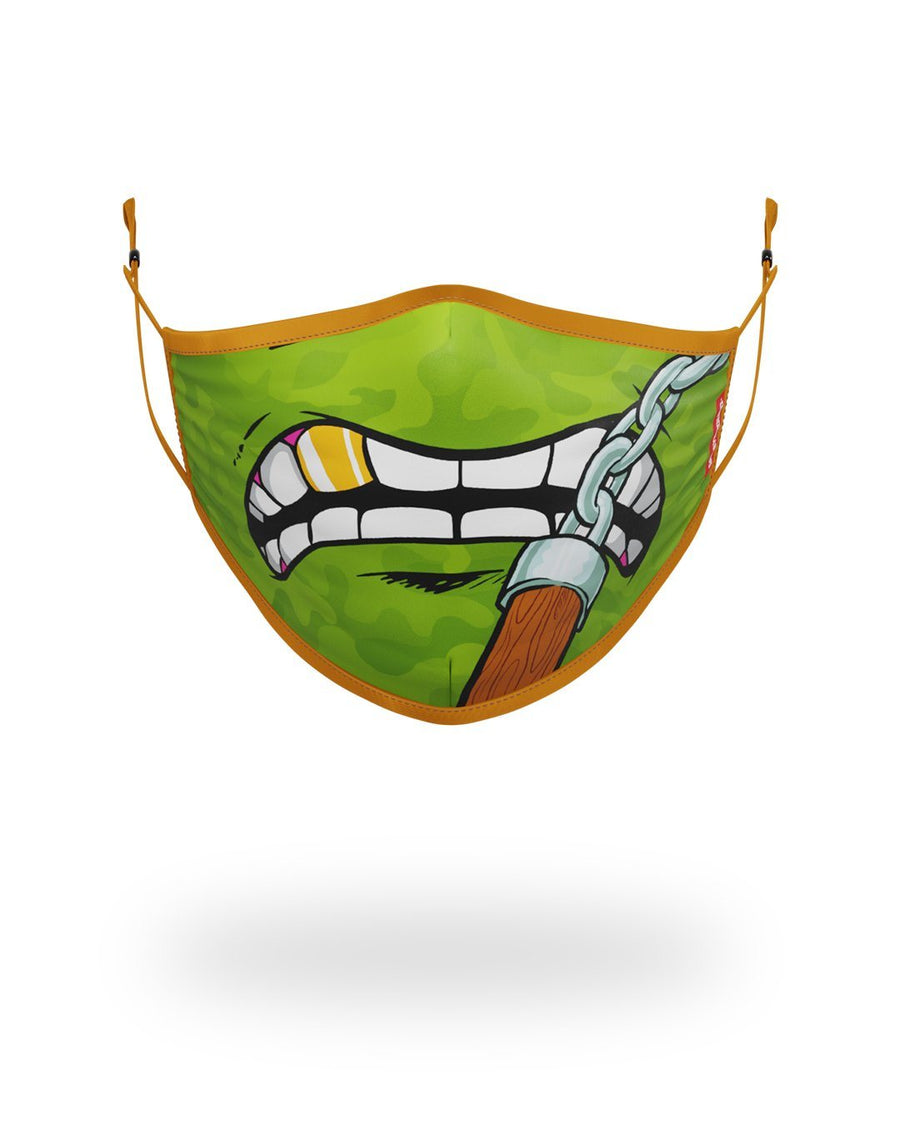 SPRAYGROUND® FASHION MASK ADULT TMNT: MICHELANGELO SHARK FORM FITTING FACE-COVERING