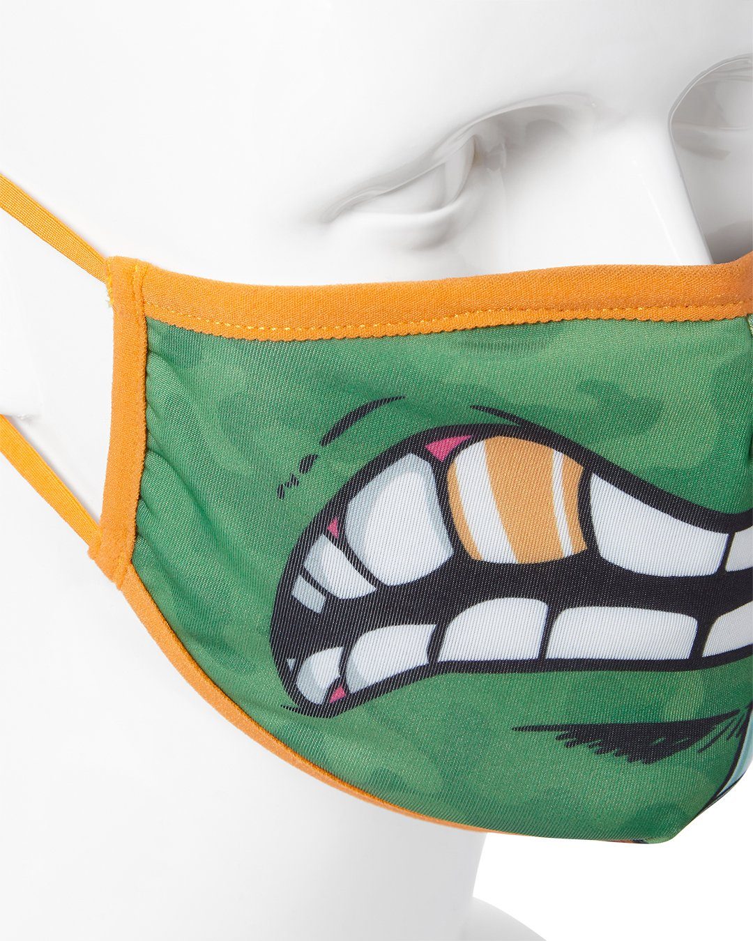 SPRAYGROUND® FASHION MASK ADULT TMNT: MICHELANGELO SHARK FORM FITTING FACE-COVERING