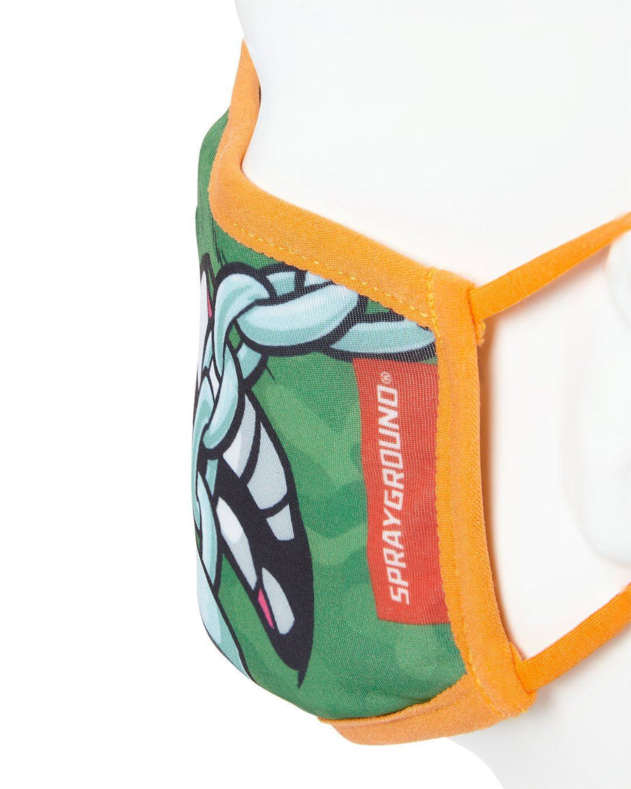 SPRAYGROUND® FASHION MASK ADULT TMNT: MICHELANGELO SHARK FORM FITTING FACE-COVERING