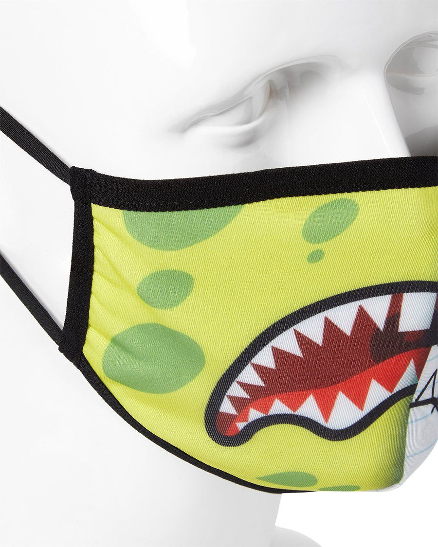 SPRAYGROUND® FASHION MASK ADULT DOODLEBOB SPLIT SHARK FORM FITTING FACE-COVERING