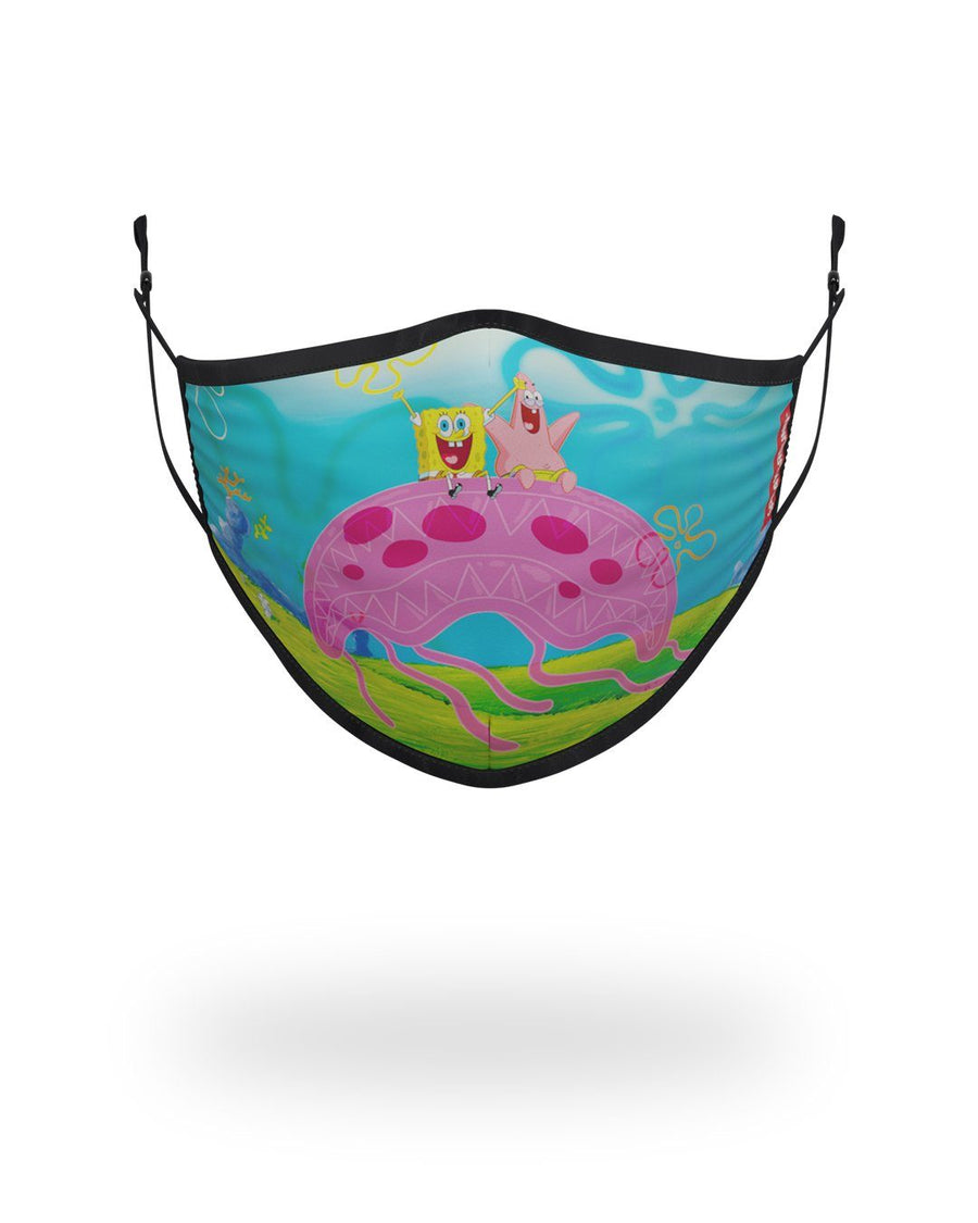 SPRAYGROUND® FASHION MASK ADULT SPONGEBOB JELLY SHARK FORM FITTING FACE-COVERING