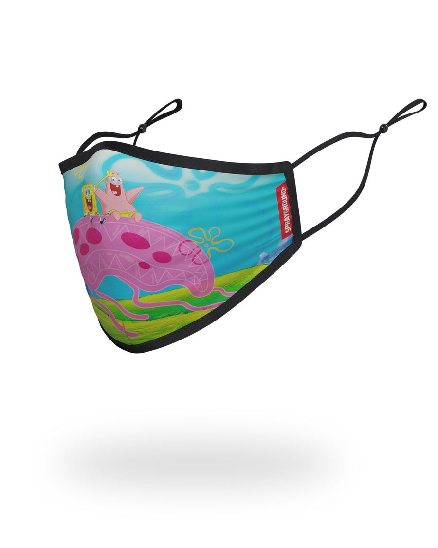 SPRAYGROUND® FASHION MASK ADULT SPONGEBOB JELLY SHARK FORM FITTING FACE-COVERING