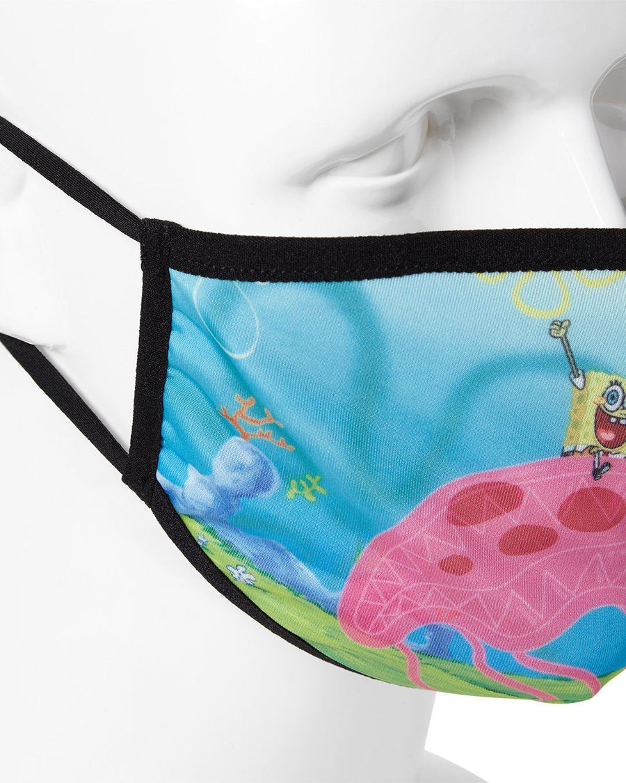 SPRAYGROUND® FASHION MASK ADULT SPONGEBOB JELLY SHARK FORM FITTING FACE-COVERING