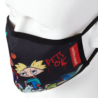 SPRAYGROUND® FASHION MASK ADULT HEY ARNOLD MONEY STACKS FORM FITTING FACE-COVERING