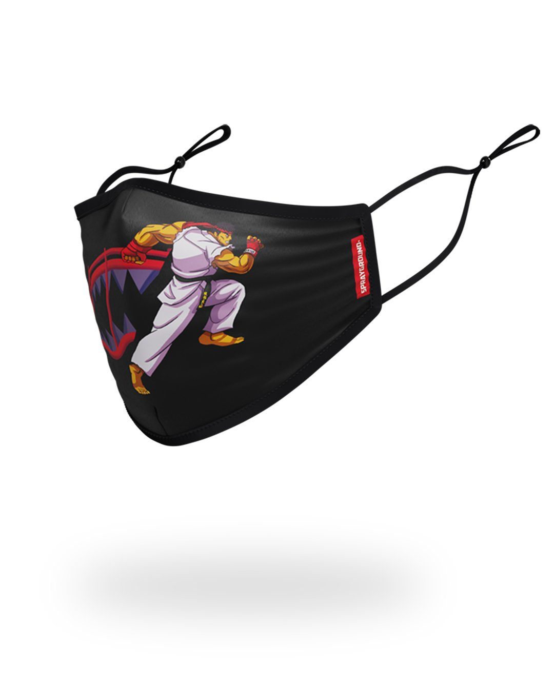 SPRAYGROUND® FASHION MASK ADULT STREET FIGHTER RYU SHARK FORM FITTING FACE-COVERING
