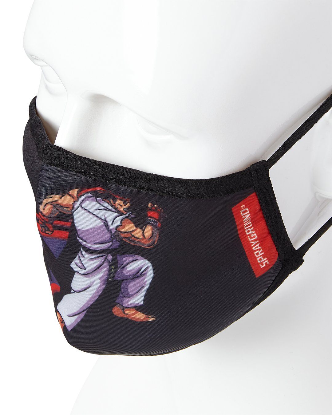 SPRAYGROUND® FASHION MASK ADULT STREET FIGHTER RYU SHARK FORM FITTING FACE-COVERING