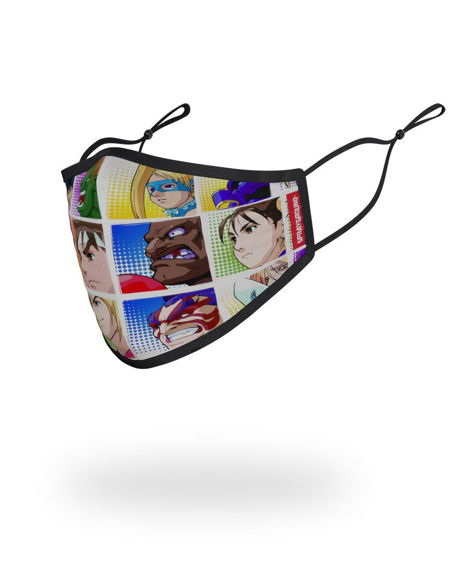 SPRAYGROUND® FASHION MASK ADULT STREET FIGHTER PLAYER SELECT FORM FITTING FACE-COVERING