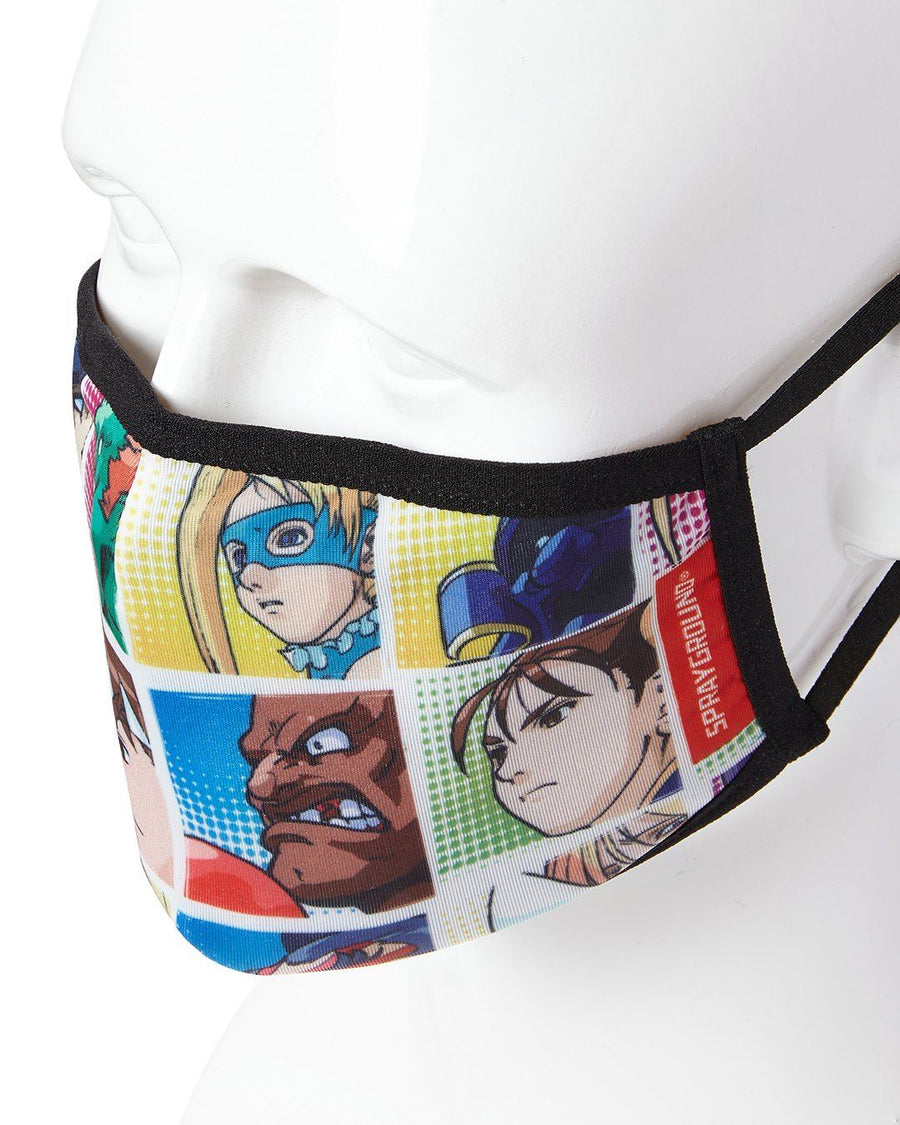 SPRAYGROUND® FASHION MASK ADULT STREET FIGHTER PLAYER SELECT FORM FITTING FACE-COVERING