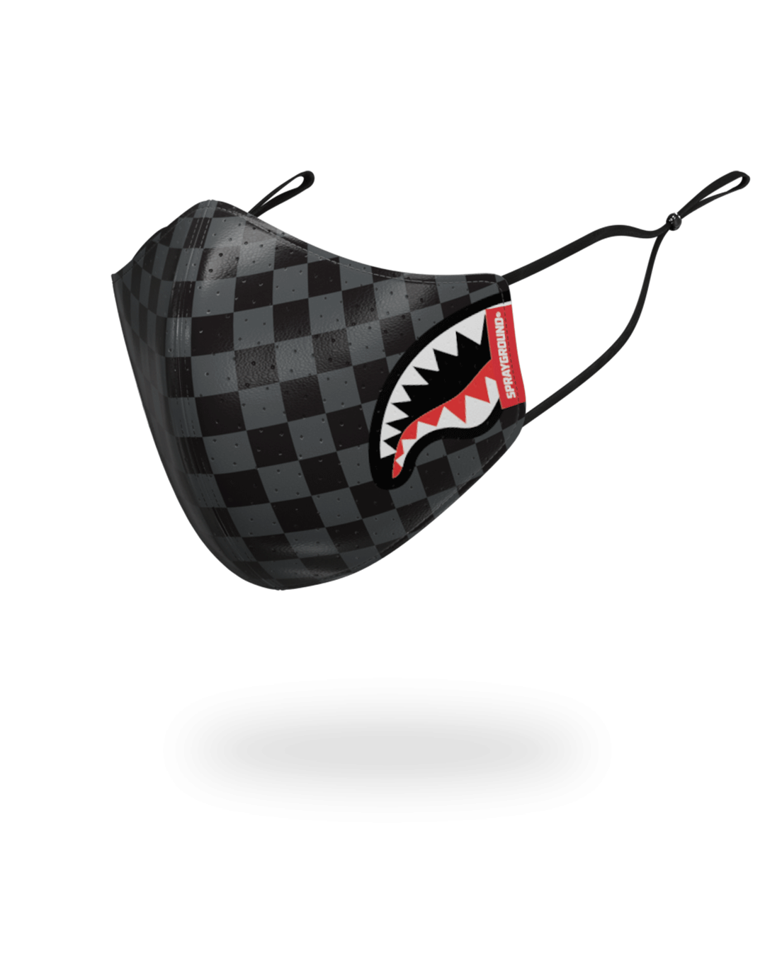 SPRAYGROUND® FASHION MASK SHARKS IN PARIS (GRAY) VEGAN LEATHER FACE MASK