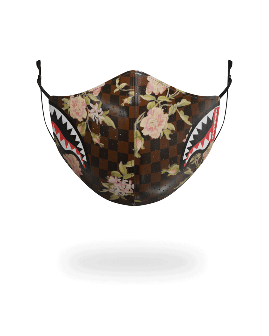 SPRAYGROUND® FASHION MASK SHARKFLOWER VEGAN LEATHER FACE MASK