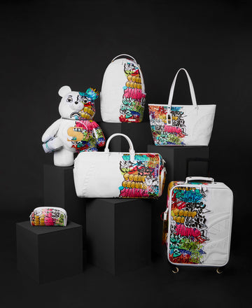 Sprayground | Mystery White Graffiti Teddy Bear Backpack