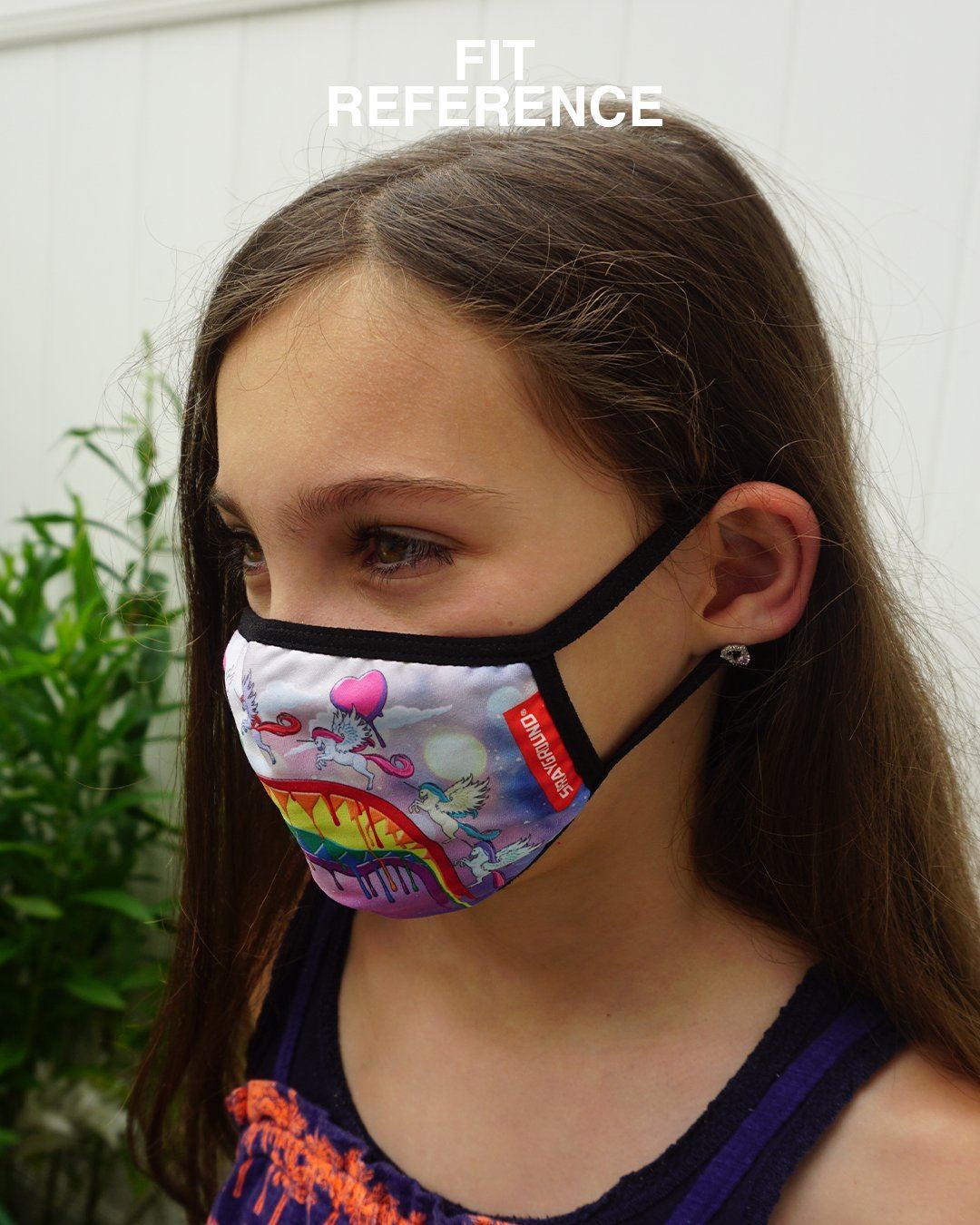 SPRAYGROUND® FASHION MASK KIDS FORM FITTING MASK: MELT THE RAINBOW